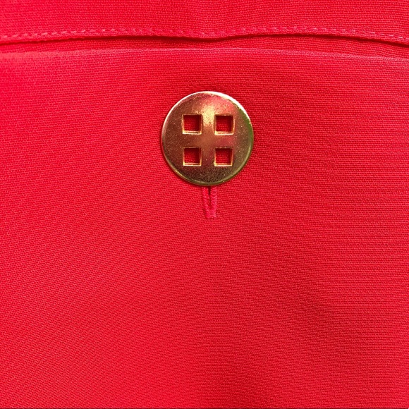 Liz Claiborne Red Long Sleeve Shift Dress - Picture 3 of 8